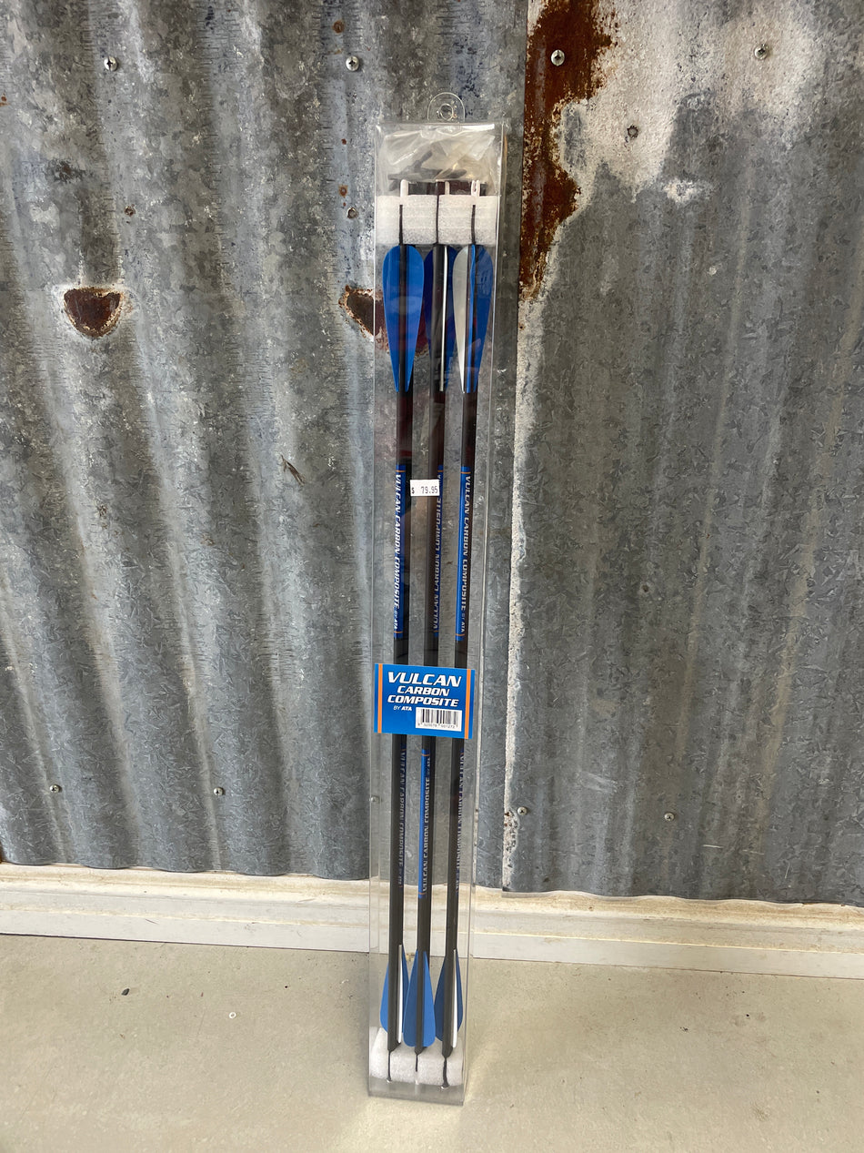 Vulcan Carbon Composite Blue/White 4” vane - 400 spine