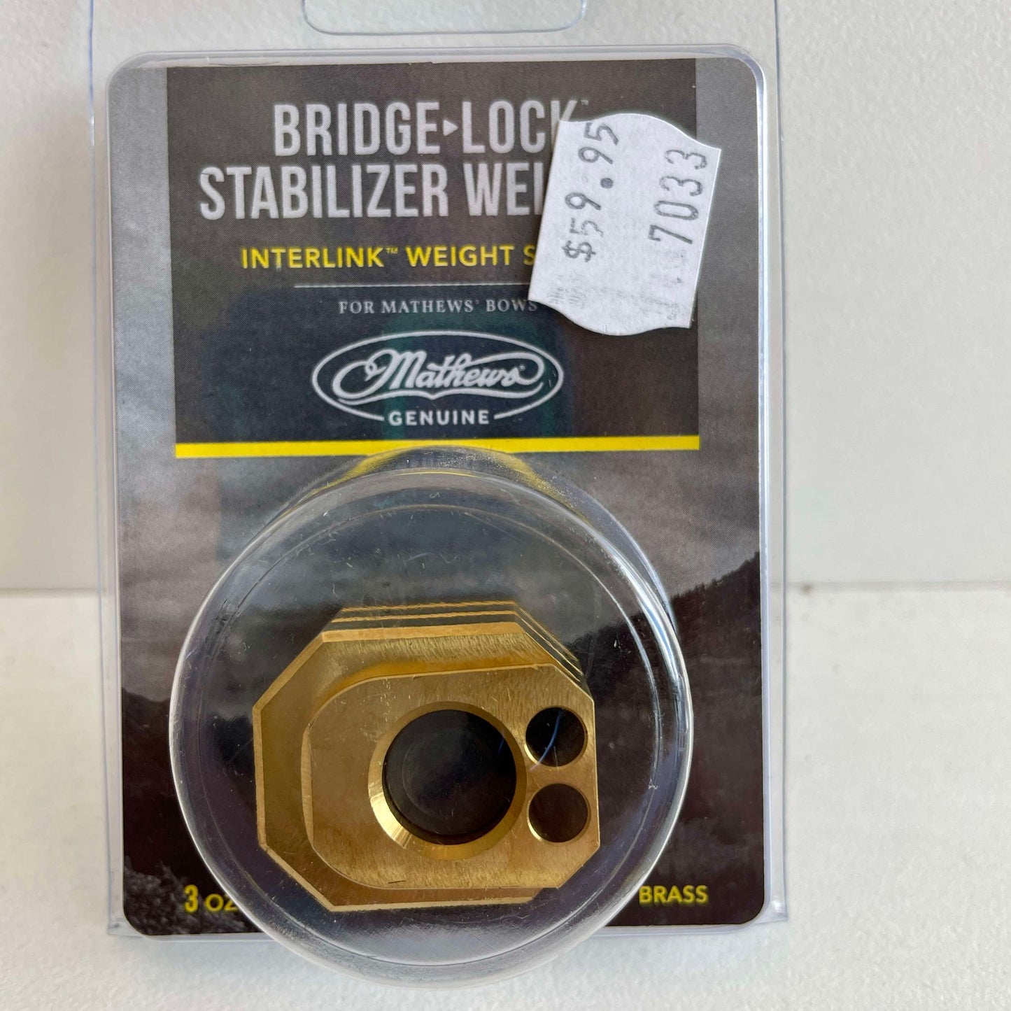 Mathews 3oz Bridge Lock Stabilizer Weight 1pk Brass