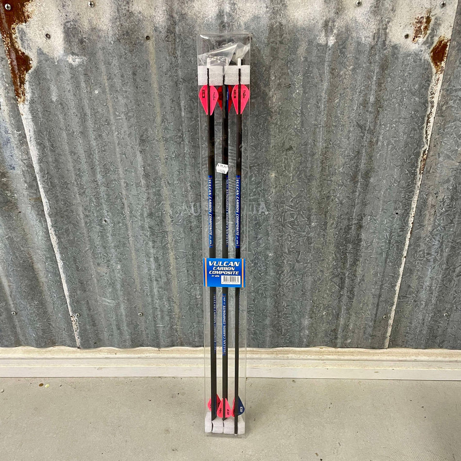 Vulcan Carbon Composite Black 6pk - (Blue/Pink Blazer Vane) 400 spine
