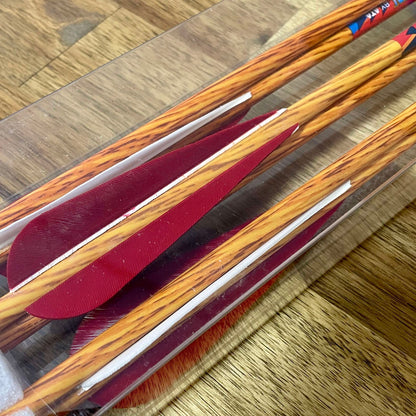 Patriot Carbon "Feather Fletched Wood Grain" Red