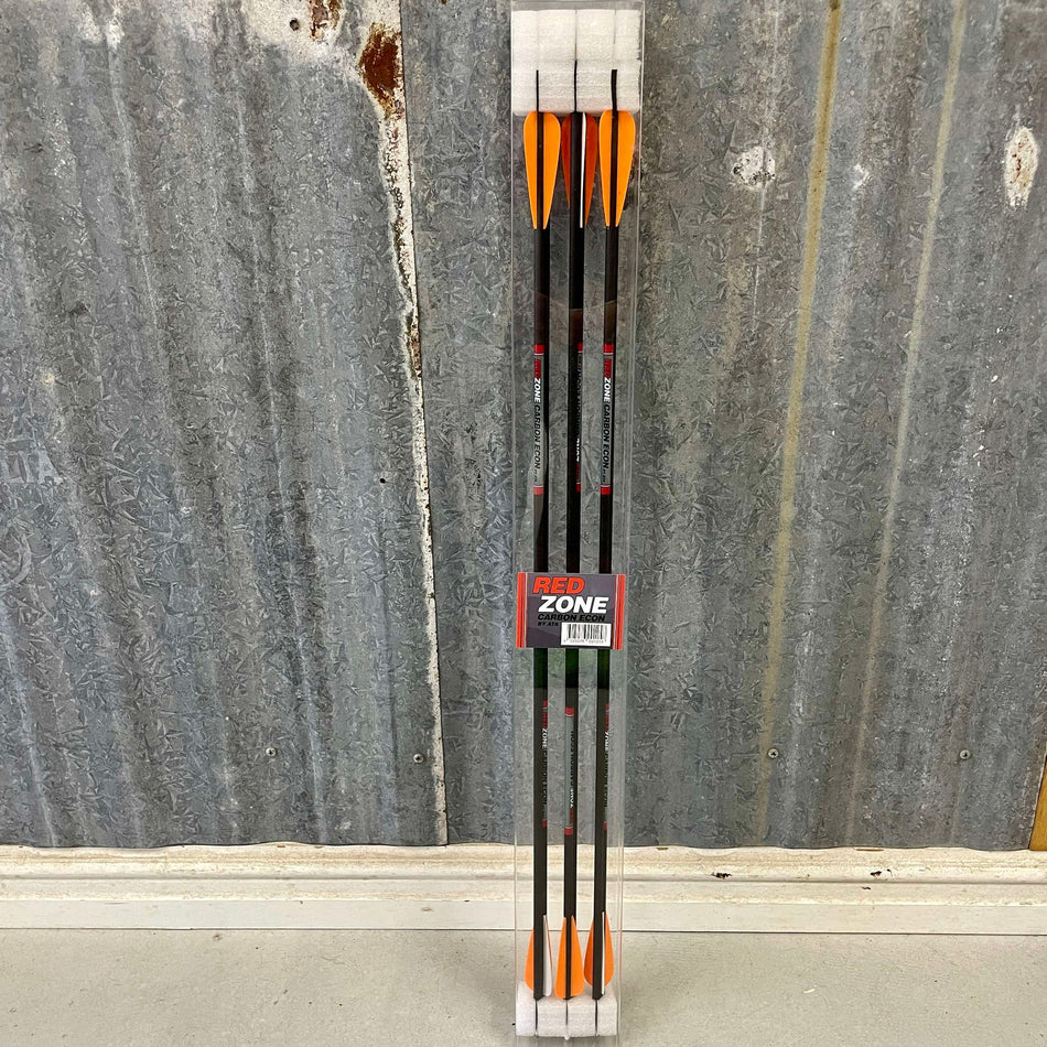 Redzone ORANGE/WHITE Econ Carbon Target Tipped Arrow 500 Spine