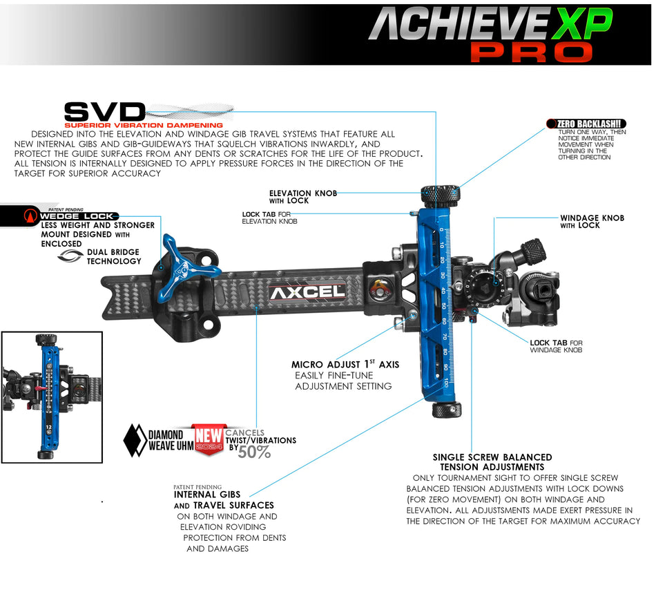 Axcel Sight Achieve XP Pro UHM Diamond Weave Carbon Bar Compound