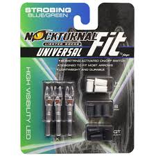 Nockturnal Fit Universal Lighted Nocks System BLUE/GREEN 3 Pack